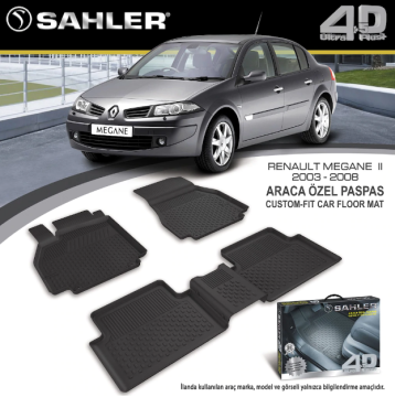 Renault Megane 2 2003-2008 Arası 4.5D Havuzlu Araba Paspası Sahler