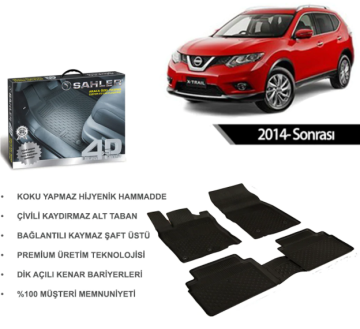 Nissan X-Trail 2014- Sonrası 4.5D Havuzlu Araba Paspası Sahler