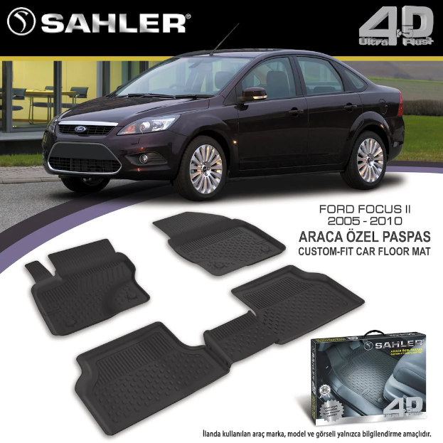 Ford Focus 2 2004-2010 Arası 4.5D Havuzlu Araba Paspası Sahler