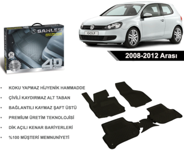 Vw Golf 6 2008-2012 Arası 4.5D Havuzlu Araba Paspası Sahler