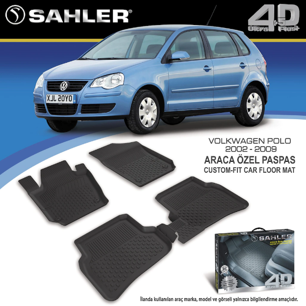 Vw Polo 2002-2009 Arası 4.5D Havuzlu Araba Paspası Sahler