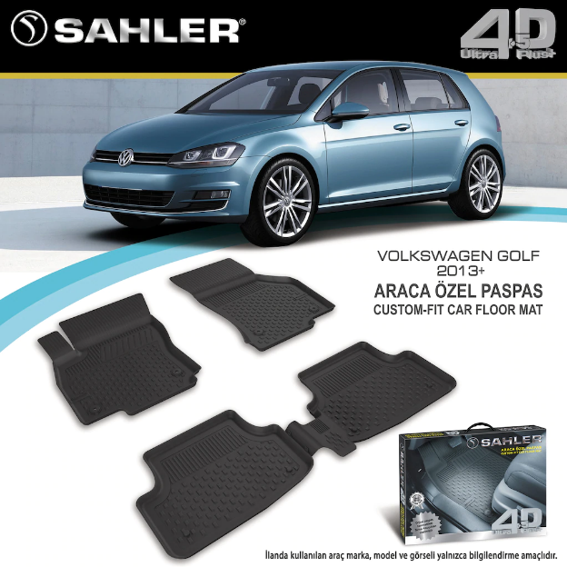 Vw Golf 7 2012- Sonrası 4.5D Havuzlu Araba Paspası Sahler