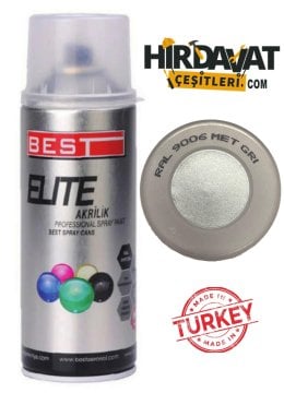 BEST Elite RAL9006 Metalik Gri Sprey Boya 400 ML