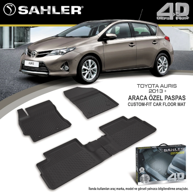 Toyota Auris 2013- Sonrası 4.5D Havuzlu Araba Paspası Sahler