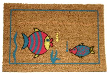 PVC Tabanlı Flok Kabartma Desenli KoKo Kıl Paspas 40 x 60 cm