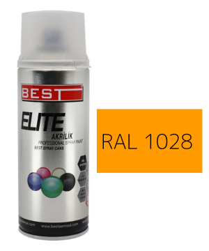 BEST Elite RAL1028 Kavun Sarı Akrilik Sprey Boya 400 ML