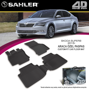 Skoda Superb 2015- Sonrası 4.5D Havuzlu Araba Paspası Sahler