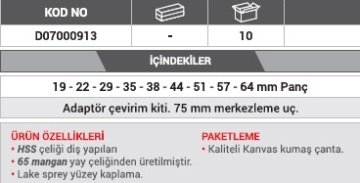 DHT BiMetal Panç Seti 13 Parça
