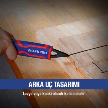 WORKPRO WP202574 2 Parça Otomatik Kilitlemeli Çok Fonksiyonlu Profesyonel Boru Anahtarı/ Levye Seti