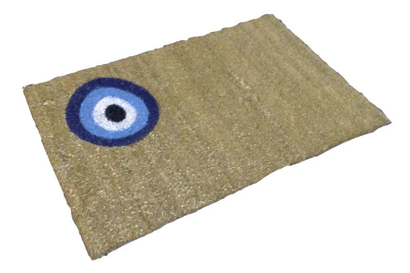 PVC Tabanlı Flok Kabartma Desenli KoKo Kıl Paspas 40 x 60 cm