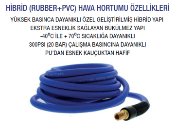 YAMA YHMH14 - 5/16 - 8mm Makaralı Hava Hortumu 14+1 METRE