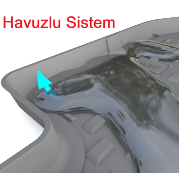 Ford Connect 2002-2013 Arası 4.5D Havuzlu Araba Paspası Sahler