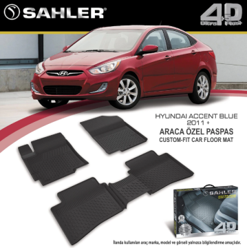 Accent Blue 2011- Sonrası 4.5D Havuzlu Araba Paspası Sahler