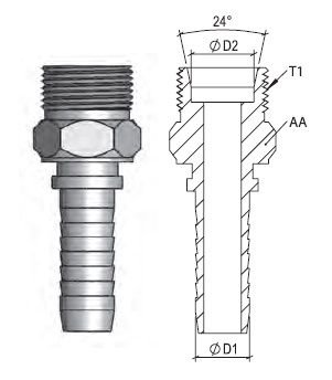 Metrik Erkek Hortum Rakorları SR-084