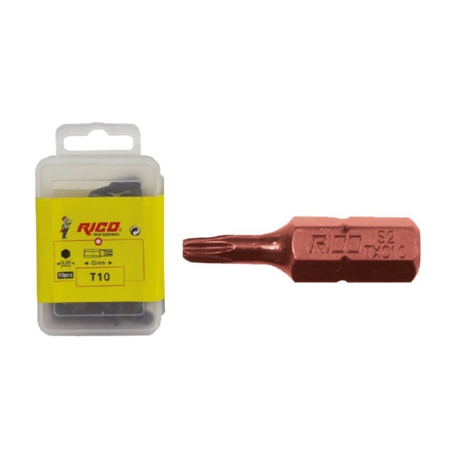 RİCO 1/4'' Torx Bits Uç  25mm Kaplamalı (50 Adet)