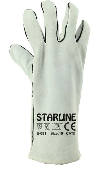STARLİNE E-081 Pamuk Astara Sahip Kaynak Eldiveni 35cm (72 Çift)