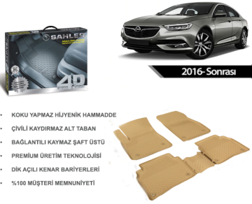 Opel İnsignia 2016- Sonrası 4.5D Bej Havuzlu Araba Paspası Sahler