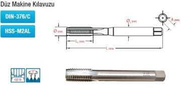 MAİER Düz Makine Kılavuzu (DIN-376/C) (HSS-M2AL)