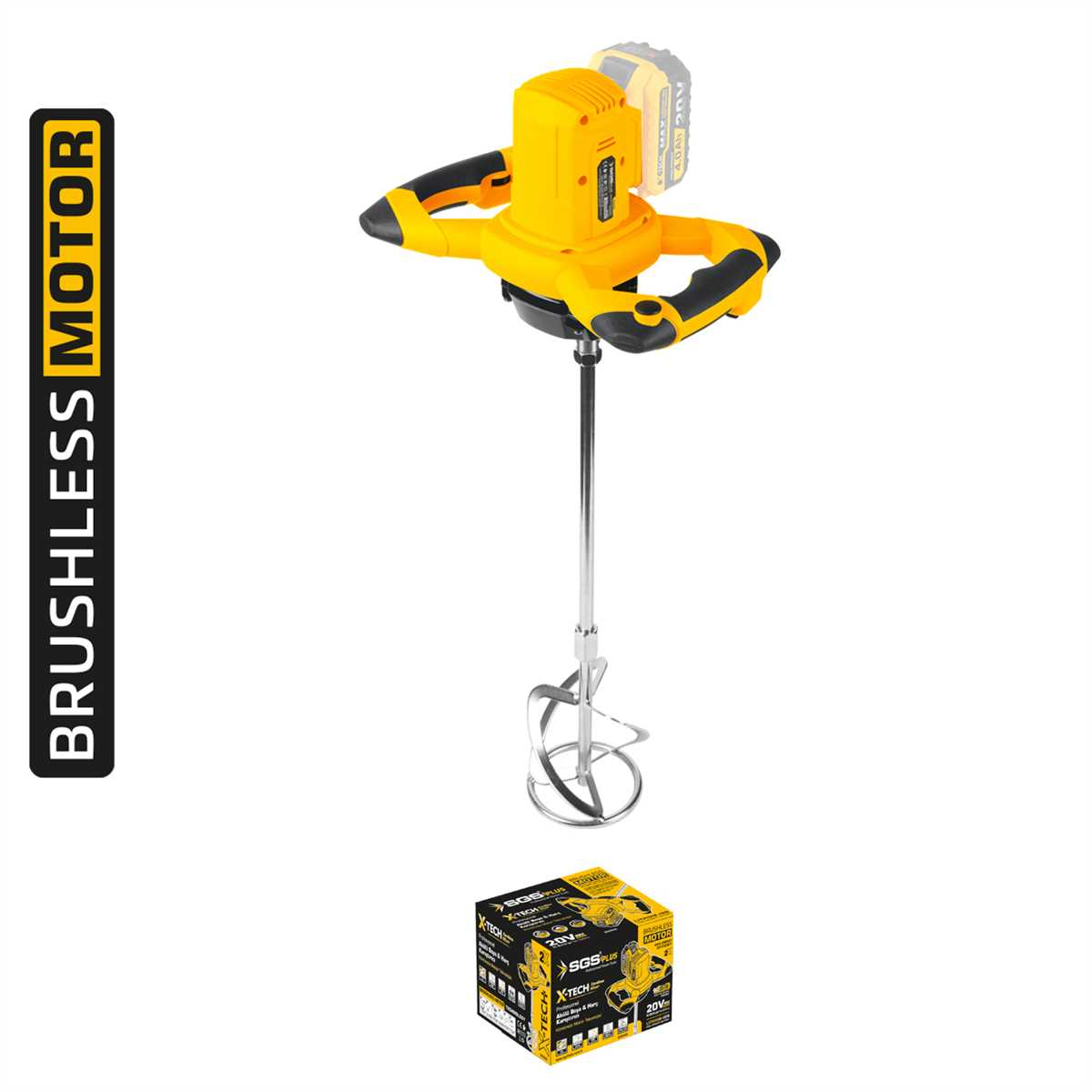 SGS5440B - AKÜSÜZ 20 Volt 4 Amper Akülü Boya Harç Karıştırıcı Mikser