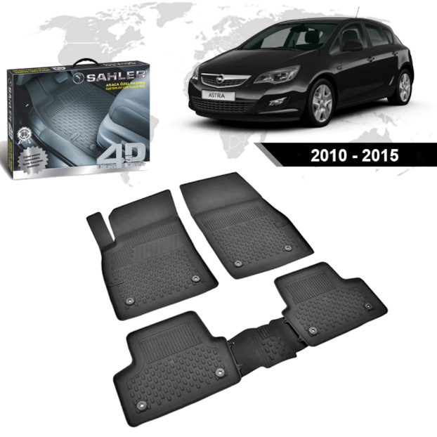 Opel Astra J 2010 - 2015 Arası 4.5D Havuzlu Araba Paspası Sahler