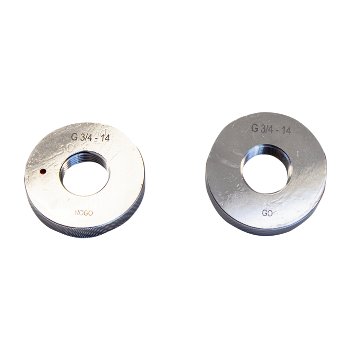 Gaz Diş Vida Halka Mastar - GEÇER-GEÇMEZ İkili Takım G 1/4'' x 19
