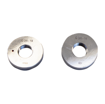 Gaz Diş Vida Halka Mastar - GEÇER-GEÇMEZ İkili Takım G 1/4'' x 19