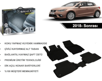 Seat İbiza 2018- Sonrası 4.5D Havuzlu Araba Paspası Sahler