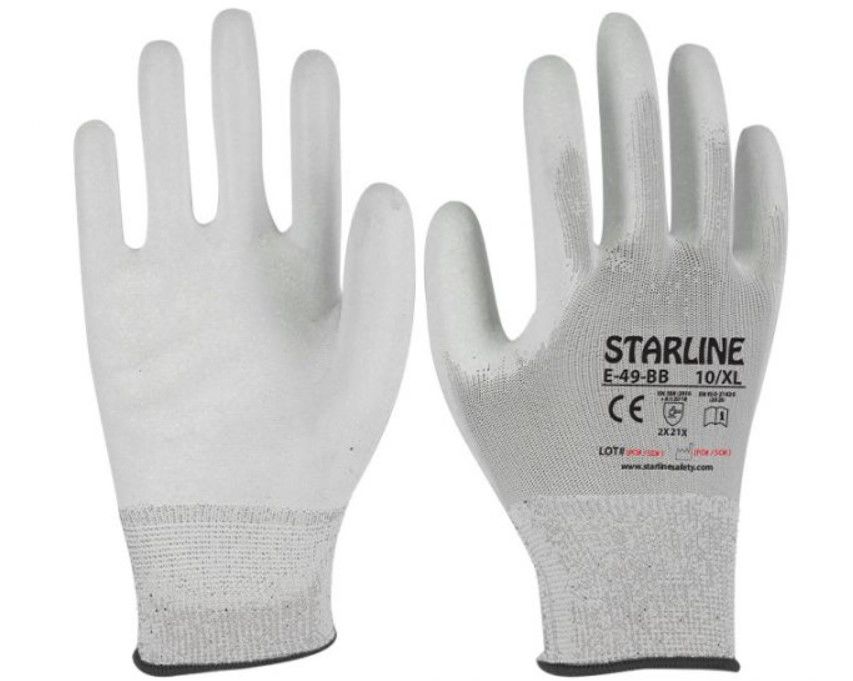 STARLİNE E-49-BB Pu Eldiven Polyester Örgü (240 Çift)