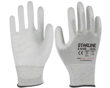STARLİNE E-49-BB Pu Eldiven Polyester Örgü (240 Çift)