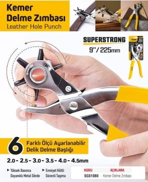 SGS1080 Kemer Delme Zımbası Tabancası 9'' - 225mm