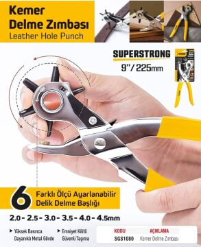 SGS1080 Kemer Delme Zımbası Tabancası 9'' - 225mm