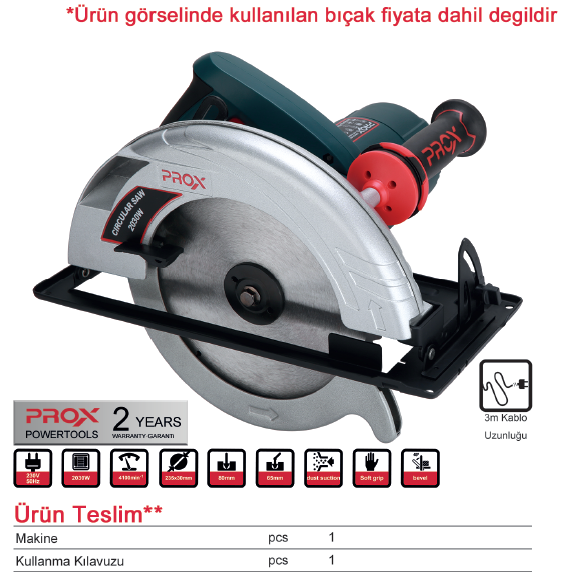PROX Profesyonel Sunta Kesme 2030 Watt 235 mm