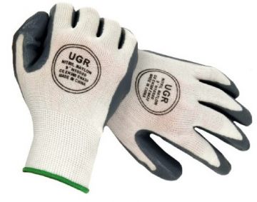 UGR Gri Nitril Naylon Eldiven 9'' - 300 Adet