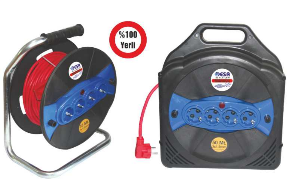 DESA Makaralı Kablo 50 Metre 3x1,5 mm (Çantalı)