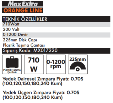 MAX EXTRA Alçıpan Duvar Zımparası Üçgen Başlıklı 710 Watt