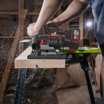 Kress KUE26.9 20Volt Profesyonel Kömürsüz Devir Ayarlı Şarjlı Dekupaj Testere (Akü Dahil Değildir)