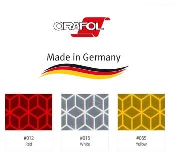 ORAFOL VC 104 - Beyaz Parçalı Reflektif Şerit - Branda ve Esnek Yüzeyler İçin Parçalı - Tüvtürk Onaylı