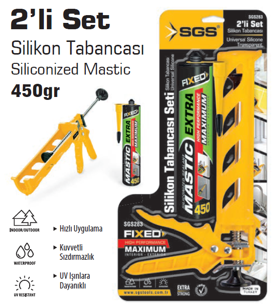 SGS Beyaz Mastik ve Tabanca Seti