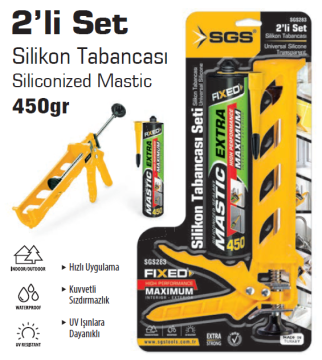 SGS Beyaz Mastik ve Tabanca Seti
