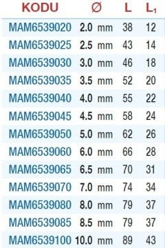 MAIER DIN6539 Kısa Tialn Kaplı Karbür Matkap Ucu