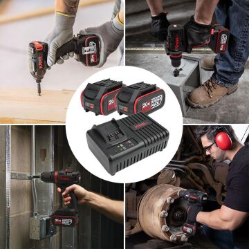 Kress KAD22 20Volt 6.0Ah Kross Pack Li-ion Çift Akü ve Akü Şarj Cihazı