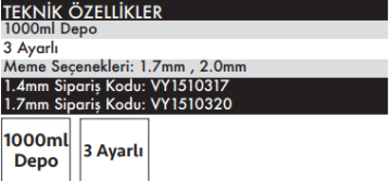 Max Extra 4001 S Voylet Boya Tabancası 1.7 mm