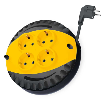 SGS2188 -  5 Metre Makaralı Uzatma Kablo 4 Lü Priz