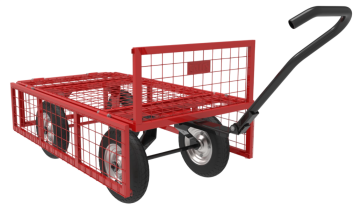 İBTAŞ 500 Kg Vagon Tipi Sepetli Yük Taşıma Arabası Çekme Aparatlı 4 Tekerli