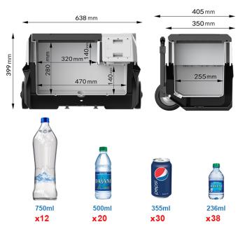 Acopower X30A 12/24/220Volt Akülü/Kablolu 30Litre Kompresörlü Outdoor Oto Buzdolabı