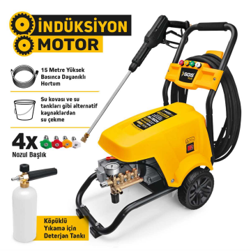 SGS5403 - 130 Bar Endustriyel Yüksek Basınçlı Yıkama Makinası 2200 Watt İndiksiyon Motor