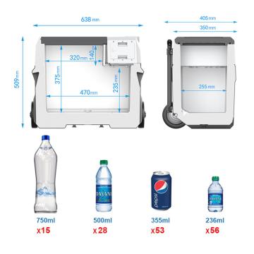 Acopower X40A 12/24/220Volt Akülü/Kablolu 40Litre Kompresörlü Outdoor Oto Buzdolabı