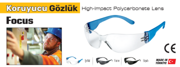 SGS760 - Koruyucu Gözlük Şeffaf - 12 Adet - Focus
