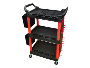NT TOOLS NTTC02 - 3 Katlı Raflı Aksesuarlı Tekerlekli Alet Taşıma Arabası