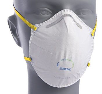 STARLİNE V-210 SL Ventilsiz Konfor Serisi Kubbeli Toz Maskesi Sarı (240 Adet)